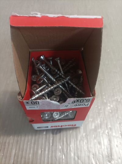 Vida druri Fischer Power-Fast, 6x90 mm, inox A2, 100 copë, ngjyrë argjendt