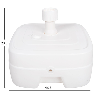 Bazë plastike çadri me rrota Solbas 46,5x23,5Hcm (HM6113.01), bardhë