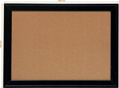 Tabllo njoftimesh Nobo Small Cork, 585x430mm, me kornizë të zezë