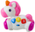 Lodër interaktive njëbrirësh Baby Toys, me drita edhe tinguj, 18+ muaj, e bardhë rozë