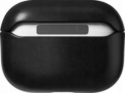 Kuti mbrojtëse Nomad Leather Case për AirPods Pro 2, lëkurë natyrale, kompatibile me karikim wireless, e zezë