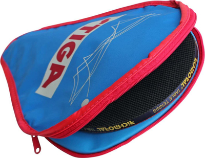 Këllëf mini për reket pingpongu STIGA Mini, poliester, mbyllje me zinxhir, blu e kuqe