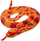 Lodër pelushi Beppe Plush Toy Snake, 180cm, e kuqe portokalli