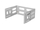 Mbajtës muri rack 19" Lanberg UCHWYT ŚCIENNY, 4U, 497x400/240 mm, gri