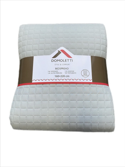Jorgan Domoletti Micro Bedspread, 160x220 cm, me katrorë, gri