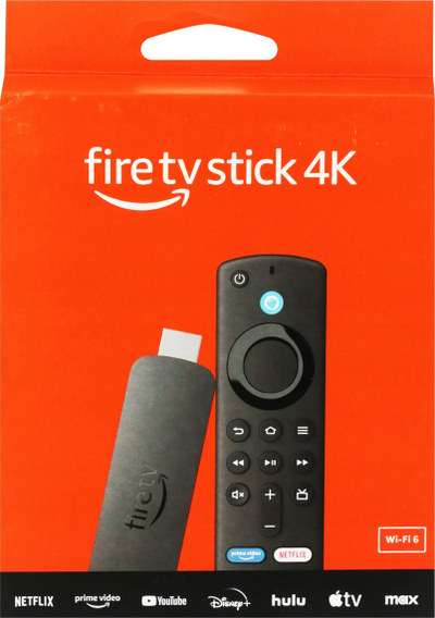 Pajisje streaming Amazon Fire TV Stick 4K, Wi‑Fi 6, me komandë me zë Alexa, e zezë