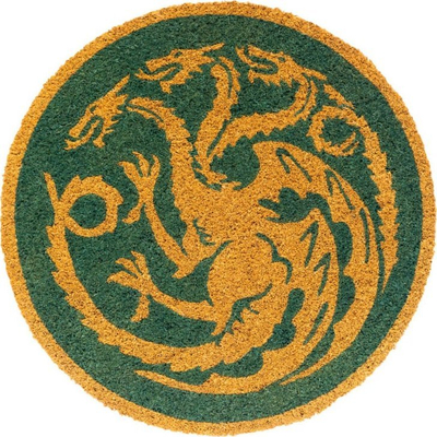Подна врата Game of Thrones House of the Dragon, кокосови влакна, ПВЦ подлога против лизгање, кафеава