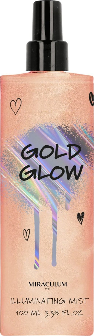 Spray ndriçues për fytyrë edhe trup Miraculum Girls Collection Gold Glow, me shkëlqim, 100 ml