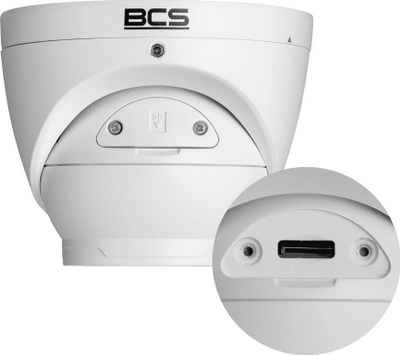 Kamerë sigurie IP Dome BCS P EIP14FSR3, 4Mpx, PoE, e bardhë