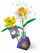 Set kreativ për lule Clementoni Make Your Flower Daffodil, 2 lule, për kalamaj 7+