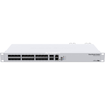 Мрежен свич Mikrotik CRS326-24S+2Q+RM, 24x SFP+ 10Gbps, 2x QSFP+ 40Gbps, бел