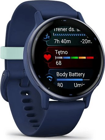 Ora sportive Garmin Vivoactive 5, 42mm, AMOLED, blu e errët