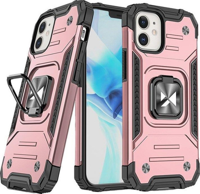 Këllëf telefoni Wozinsky Ring Armor për iPhone 14 Plus, me unazë mbajtëse, i shkon mbajtësit magnetik, i zi