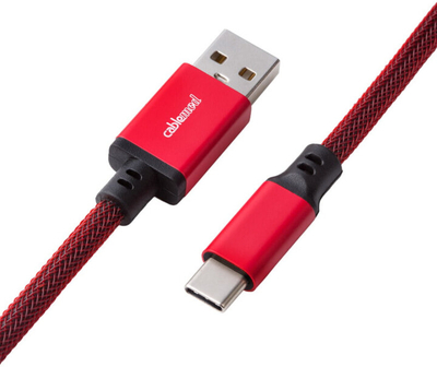 Kabllo CableMod Pro Coiled, USB-C/USB-A, 1,5m, e kuqe
