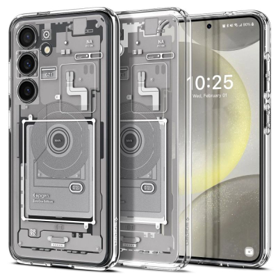 Mbrojtëse telefoni Spigen Ultra Hybrid Zero One, për Samsung Galaxy S24, transparente, e bardhë