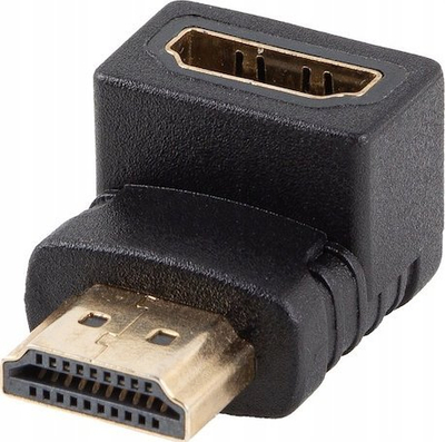 Adapter HDMI Lanberg, 4K, me kënd poshtë, i zi