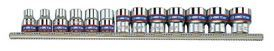 Set çelësash me kokë King Tony 3513MR, 3/8", 7-19mm, 13 copë