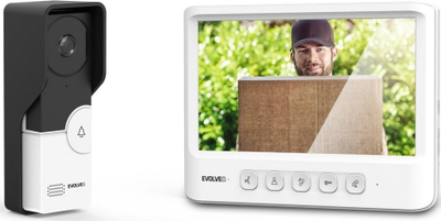 Video domofon Evolveo DoorPhone IK06, ekran 7", memorie microSD, i bardhë