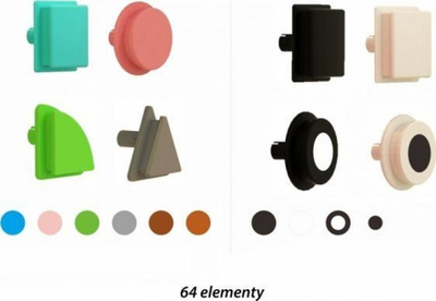 Lodër edukative MASTERKIDZ Set kunjash gjeometrikë, 64 copë, për panele STEM, shumëngjyrëshe