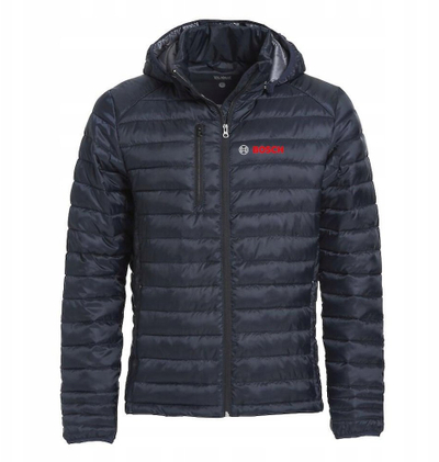 Xhup për meshkuj Clique Hudson Quilted Jacket, me kapuç, pufer, i zi, L