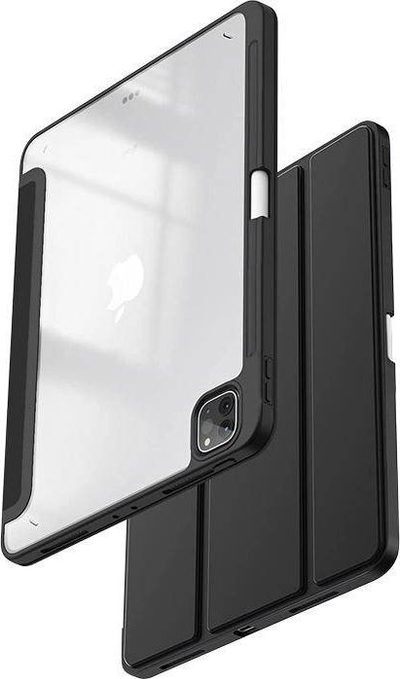 Mbulesë tablet Crong PrimeFolio Case për iPad Pro 11 2022–2021 edhe iPad Air 10.9 4–5 Gen, me qëndrim, me karikim për Apple Pencil, e zezë