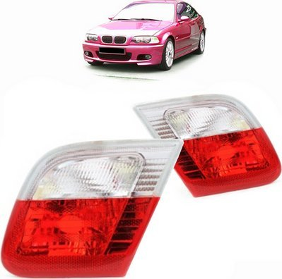 Dritë e pasme BMW E46, set, plastike rezistente, kuqe e bardhë