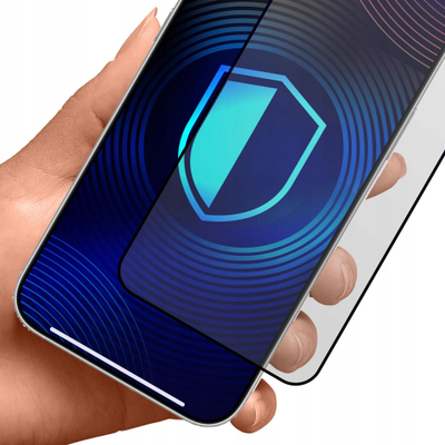 Mbrojtëse ekrani 3MK HardGlass, për iPhone 17 Air 17 Pro, matt Max Privacy, me kornizë të zezë