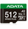 Kartë memorie ADATA Speed Plus microSDXC, 512GB, UHS-I U3, A2, V30, me adapter