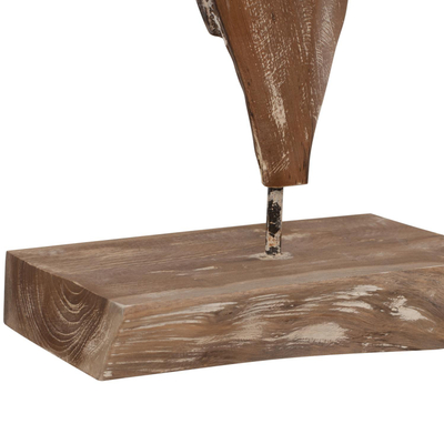 Dekor tavoline teak whitewash 26×16×70 cm (HM7715)