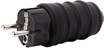 Prizë gome Emos Rubber Plug P0050, 10/16A 250V, IP44, e zezë