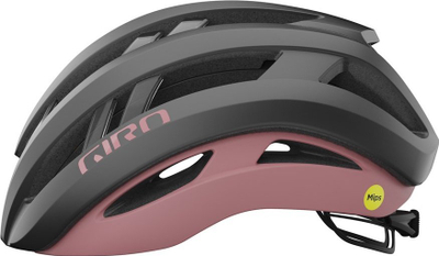 Helmetë biçiklete Giro Aries MIPS për rrugë, madhësia M, e zezë me vjollcë matte