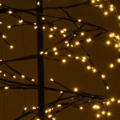 Pemë dekorative LED Nampook Boom Spiral, 360 LED, dritë e ngrohtë, e zezë