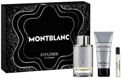 Set parfumesh Montblanc Explorer Platinum për burra, 3 copë, platin
