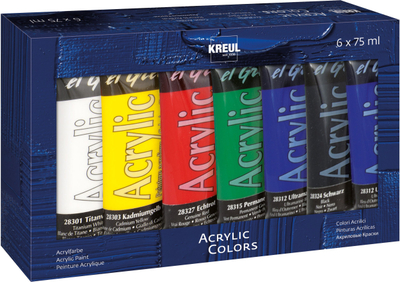 Set bojrash akrilike Kreul El Greco 28260, 6x75ml, shumëngjyrëshe