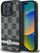 Kapak telefoni DKNY PU Leather Checkered për iPhone 16 Pro Max, me vija, i zi