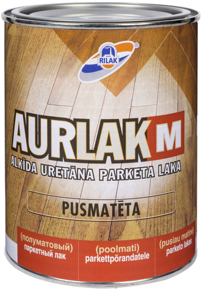Llaku për parket RILAK AURLAK M, alkid-uretanik, gjysmë i mat, 0.9L