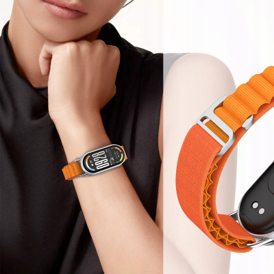 Rrip ore Tech-Protect Nylon Pro për Xiaomi Smart Band 8 9 10 NFC, najllon, portokalli