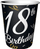 Gotë letre B&amp;C 18 Birthday, 240ml, set 6 copë, e zezë