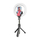 Selfie stick tripod Puluz, unazë LED me dritë të dyfishtë, telekomandë Bluetooth, i zi