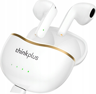 Kufje wireless Lenovo X16 Thinkplus, Bluetooth, kontroll me prekje, të bardha