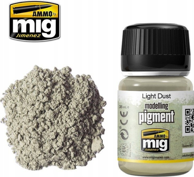 Pigment modelizmi Ammo by Mig Light Dust, 35ml, ngjyrë pluhur e çelët