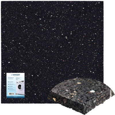 Tapetë antivibrim Wessper SIL061-10, 60x60 cm, trashësi 10 mm, e zezë