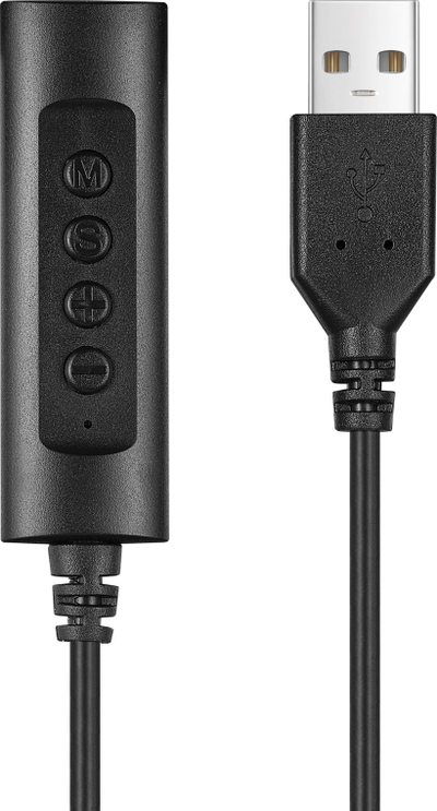 Kabllo adaptuese Sandberg Headset USB Controller, 3.5mm në USB, 1.5m, e zezë
