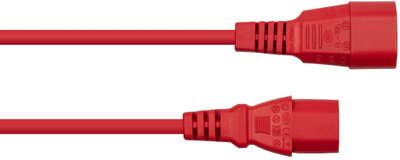 Кабел за струја Kabelmeister SK1430 R010, IEC C14 во IEC C13, 1m, црвен