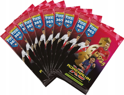 Karta me figura Panini FIFA 365 Adrenalyn XL 2024, pako me 6 karta, shumëngjyrëshe