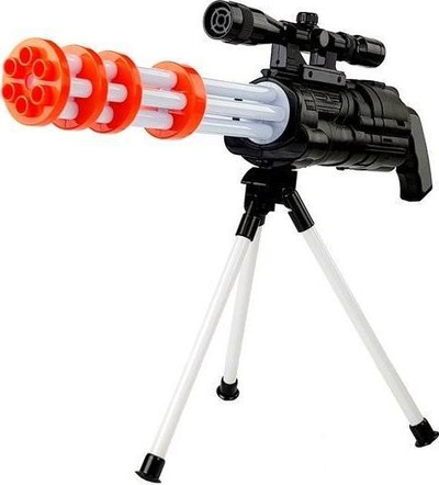 Пушкa играчка Leantoys Sniper Rifle, на батерии, со троно­жец, многубојна
