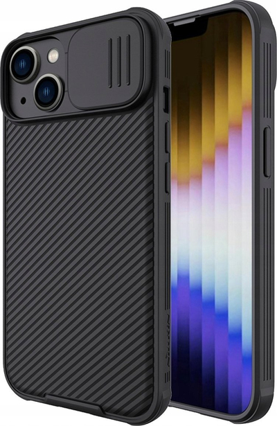 Futrollë Nillkin CamShield Pro për iPhone 14, mbrojtëse, me kapak për kamerën, e zezë