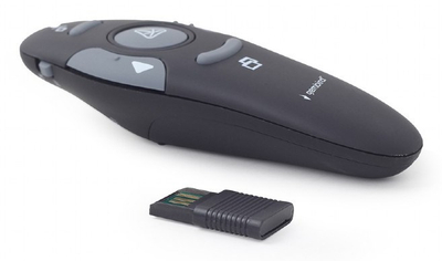 Prezantuese me laser Gembird WP-L-01, wireless, me USB, e zezë