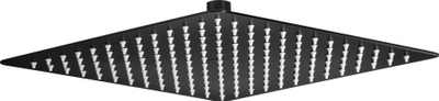 Kokë dushi Deante Cascada, 250x250 mm, çelik inox, e zezë mat