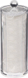 Konteiner për pambuk kozmetik 5five Simply Smart, plastikë transparente, me kapak, transparent